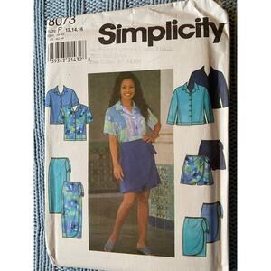 Simplicity sewing pattern  8073 top wrap skirt
